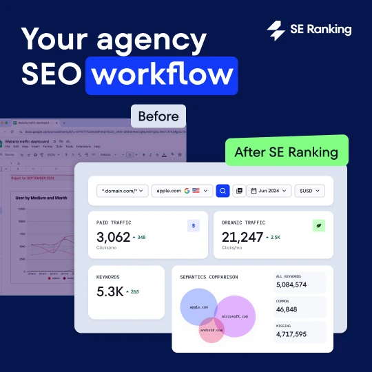 SE Ranking for small business SEO dashboard and keyword tracking tools