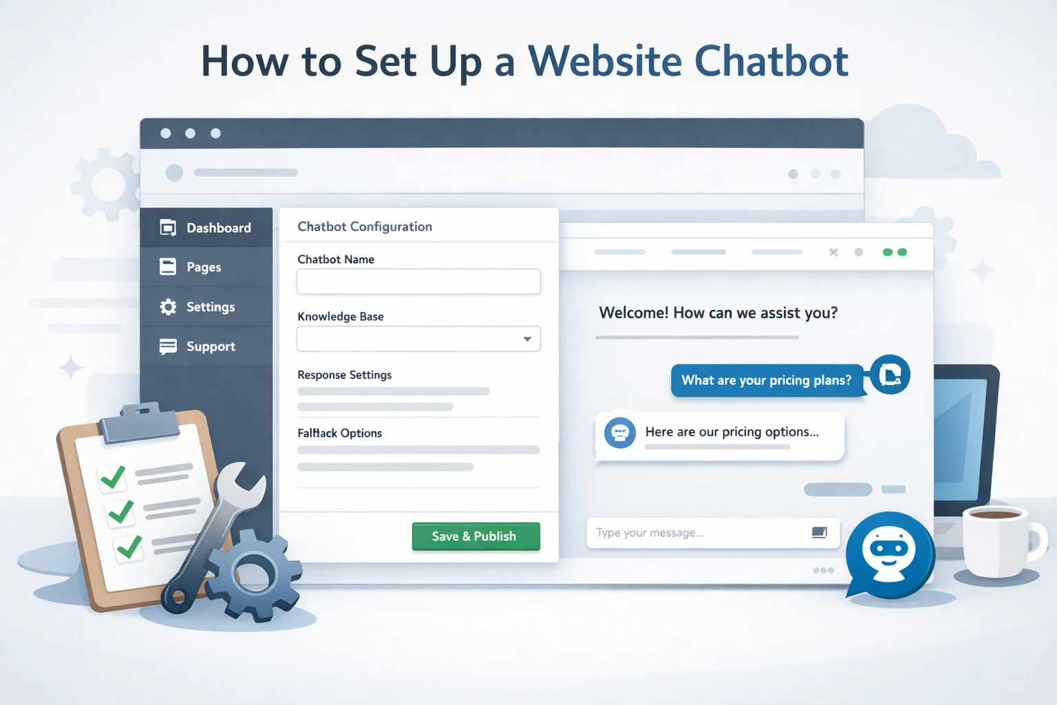 how to set up a website chatbot